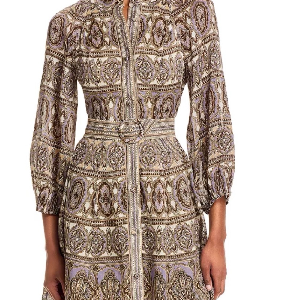 VERONICA BEARD Kumar Linen Silk Printed Minidress in Multi NWT. - Picture 2 of 6